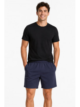 Шорти чоловічі однотонні темно-синього кольору 213334C