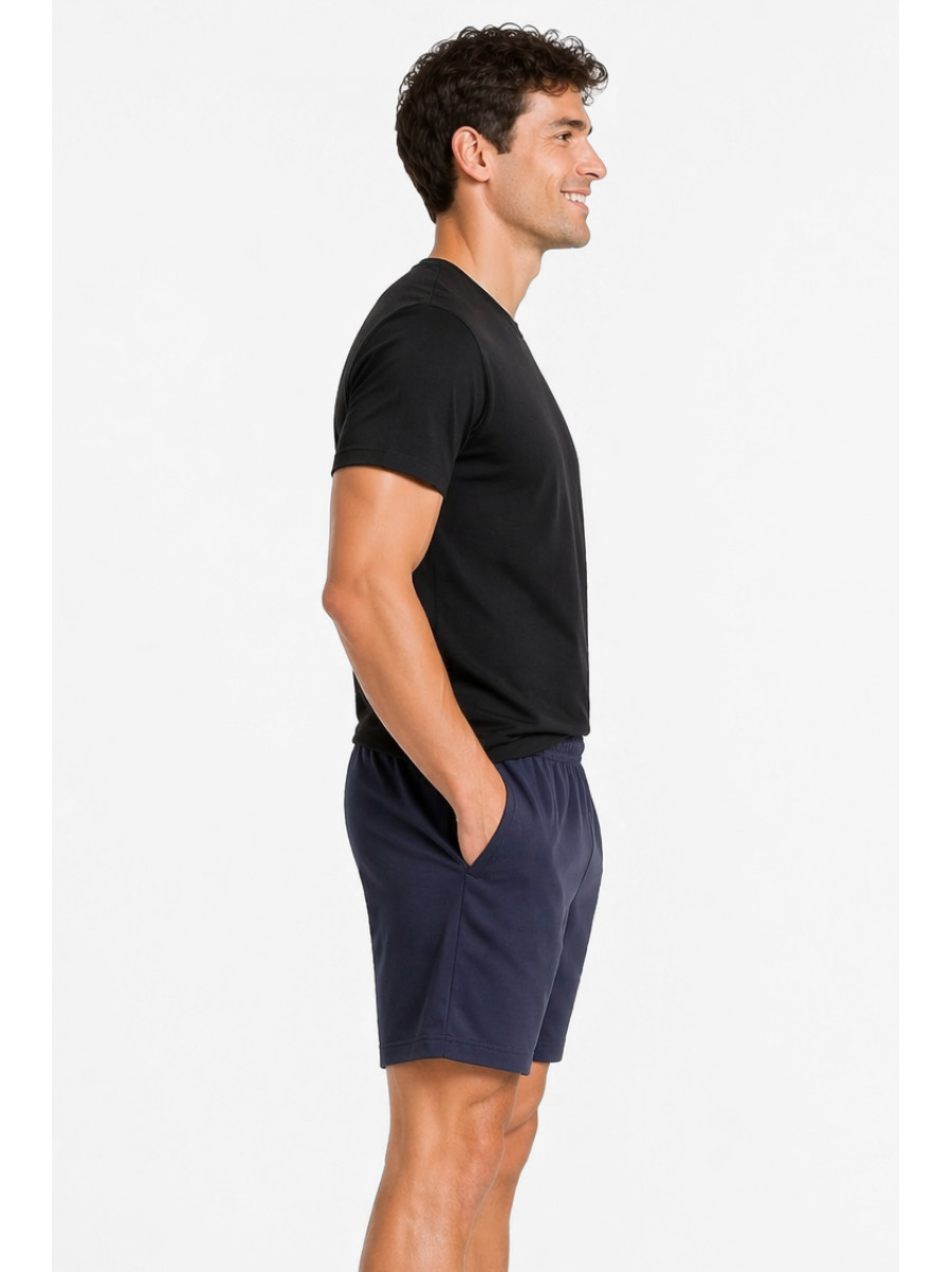 Шорты мужские однотонные темно-синего цвета 213334C