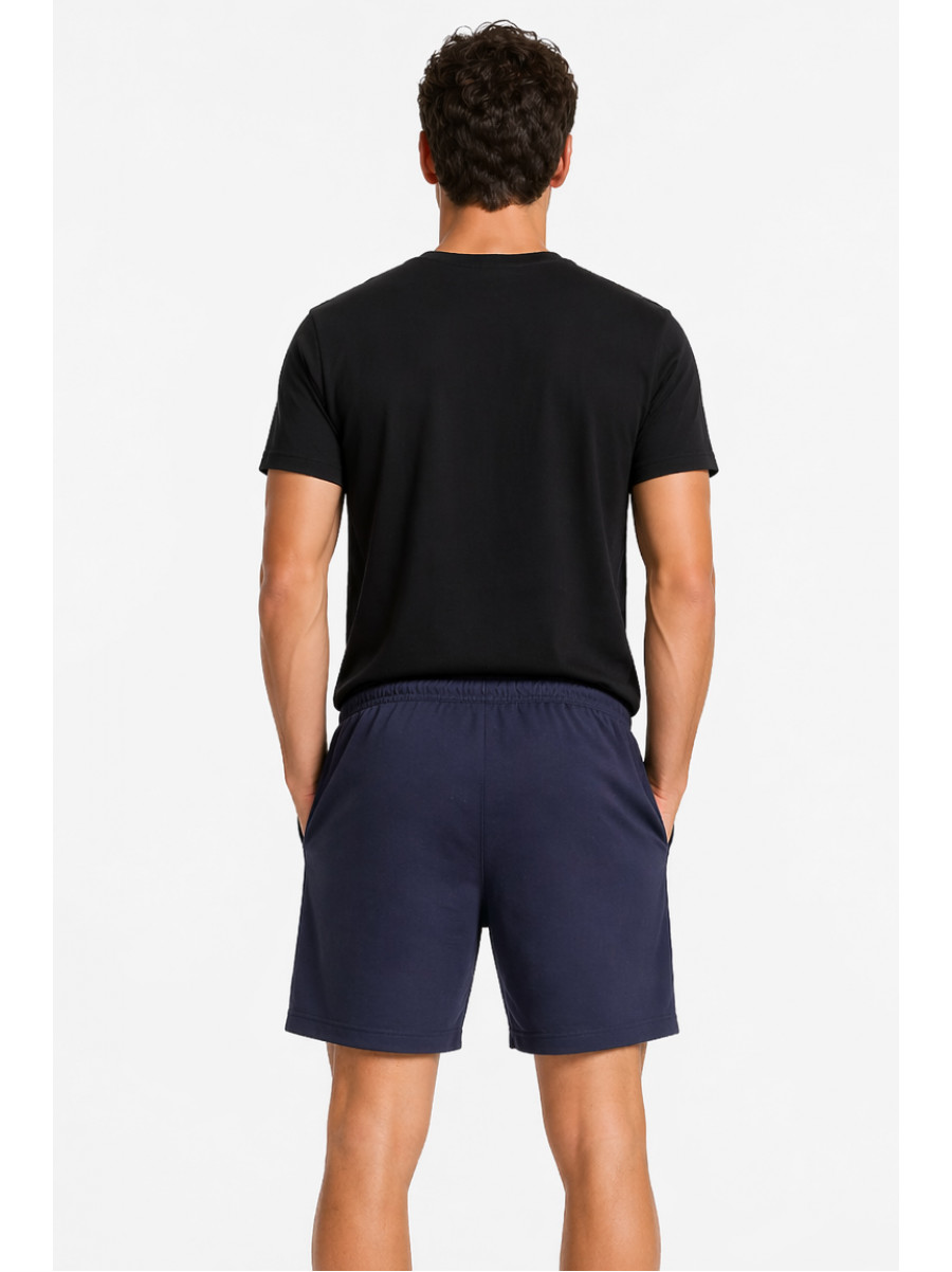 Шорты мужские однотонные темно-синего цвета 213334C
