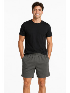 Шорти чоловічі однотонні темно-сірого кольору 213338C