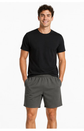 Шорты мужские однотонные темно-серого цвета 213338C