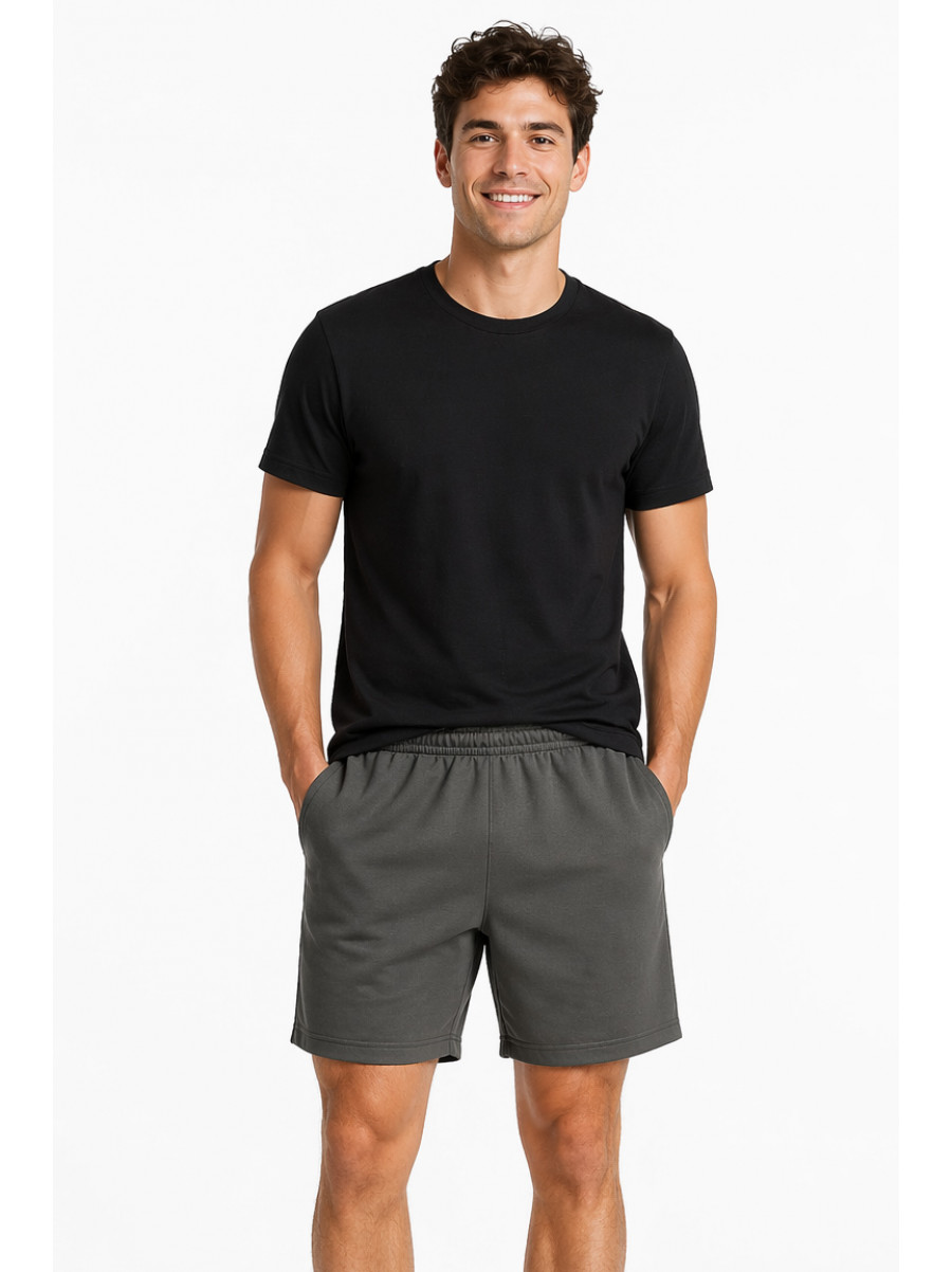 Шорты мужские однотонные темно-серого цвета 213338C