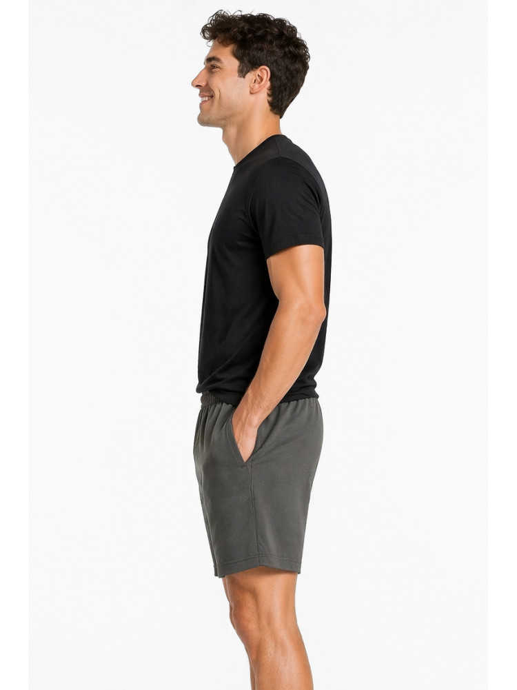 Шорты мужские однотонные темно-серого цвета 213338C