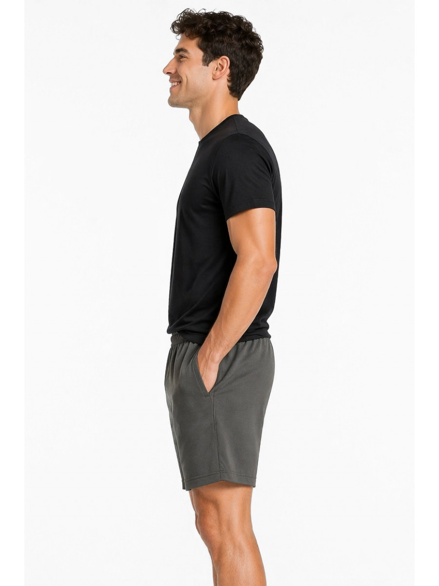 Шорты мужские однотонные темно-серого цвета 213338C