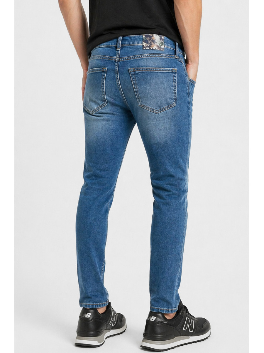 Джинси чоловічі однотонні синього кольору 20297 213345C