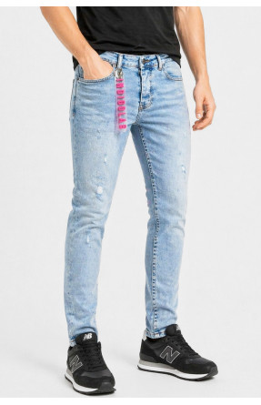 Джинси чоловічі однотонні світло-синього кольору 4230 213348C