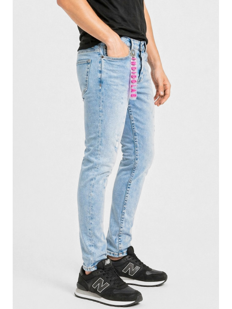 Джинси чоловічі однотонні світло-синього кольору 4230 213348C