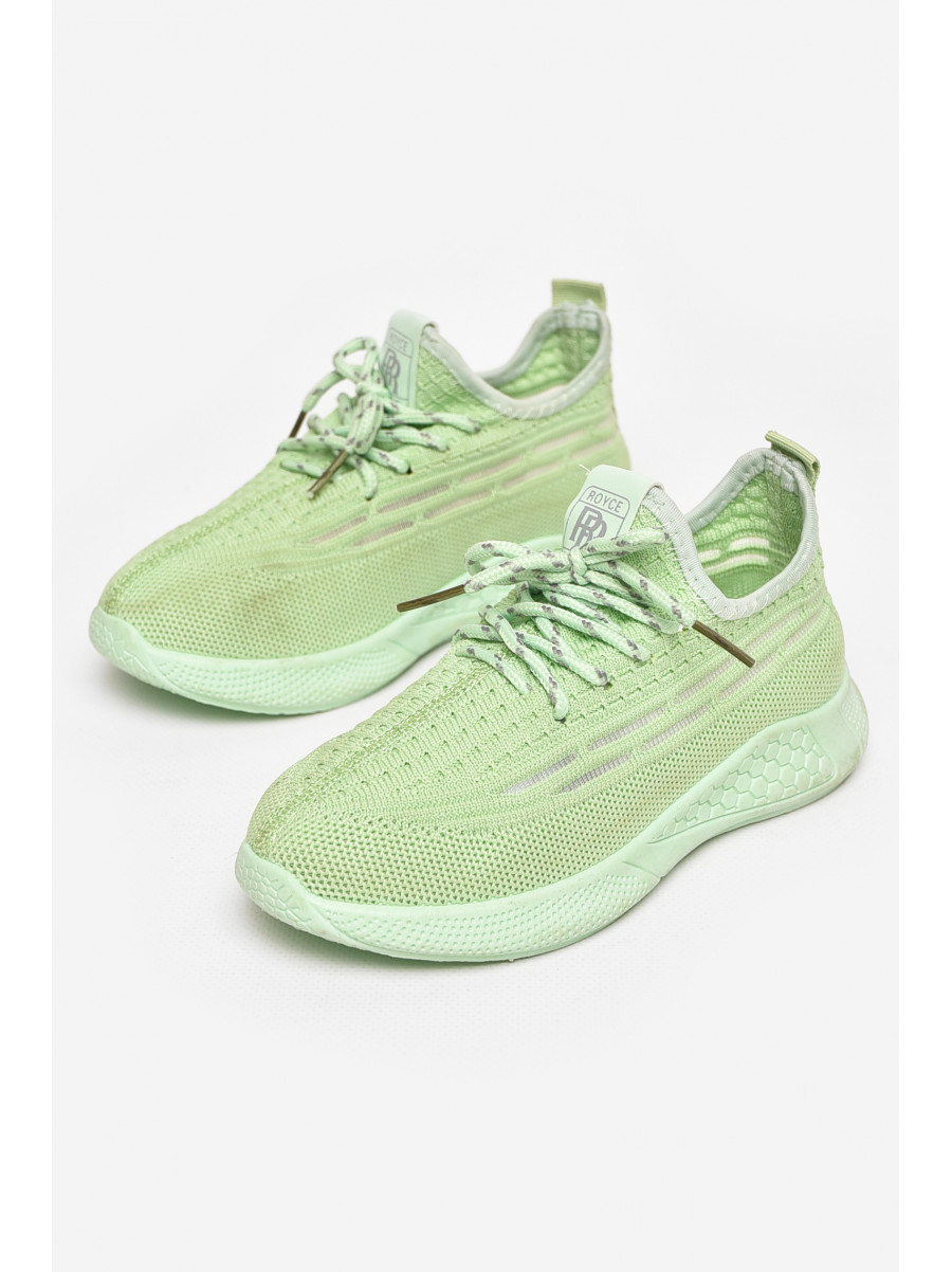 Кросівки дитячі салатового кольору Уцінка 213349C