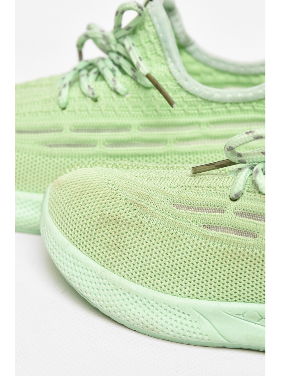 Кросівки дитячі салатового кольору Уцінка 213349C