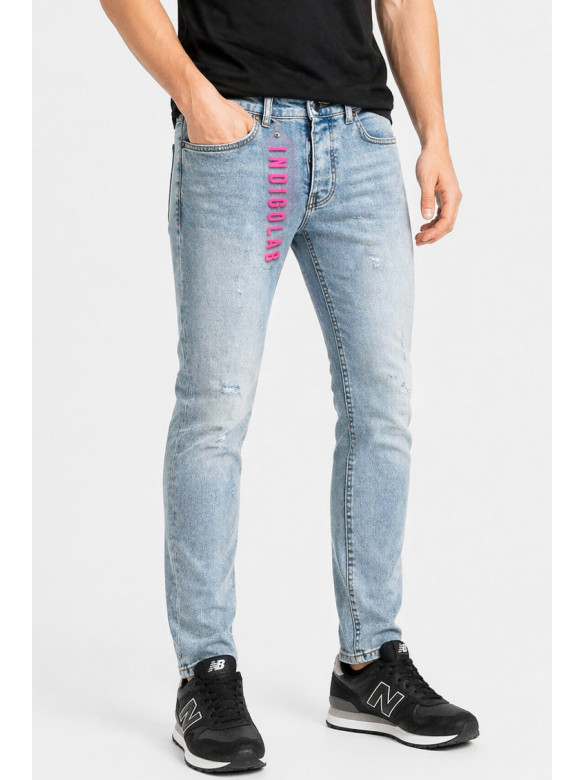 Джинси чоловічі однотонні світло-синього кольору 4230 213350C