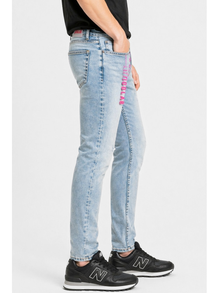 Джинси чоловічі однотонні світло-синього кольору 4230 213350C