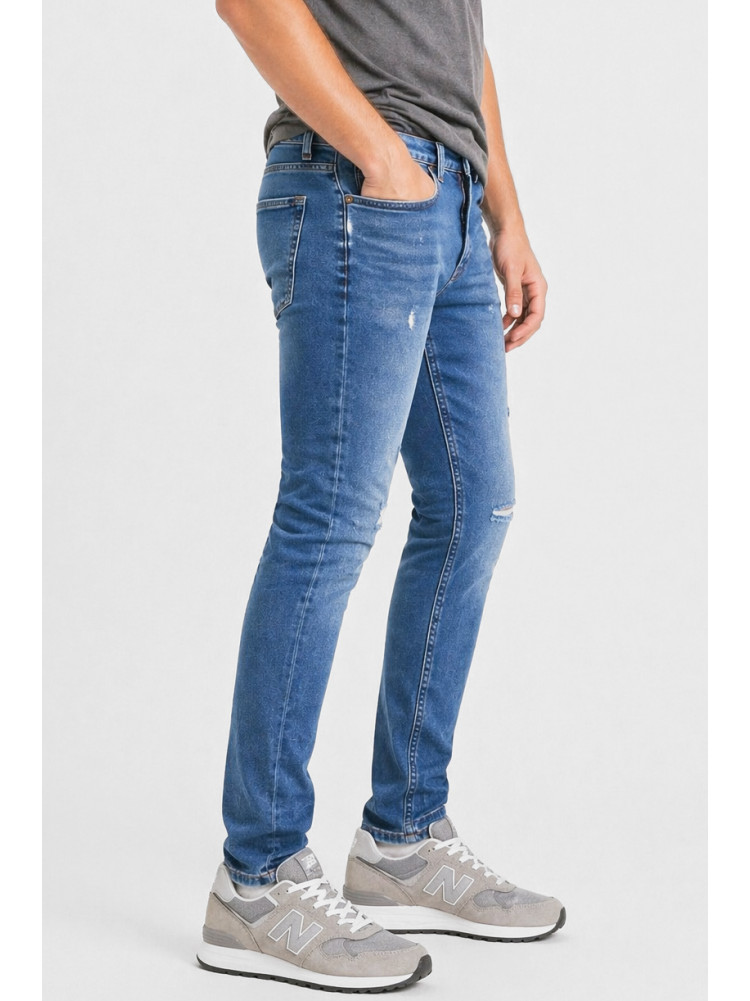 Джинси чоловічі однотонні синього кольору 3745 213357C