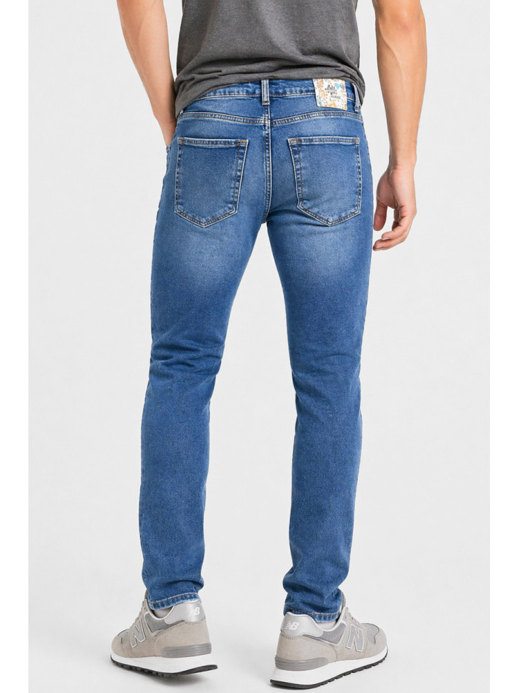 Джинси чоловічі однотонні синього кольору 3745 213357C