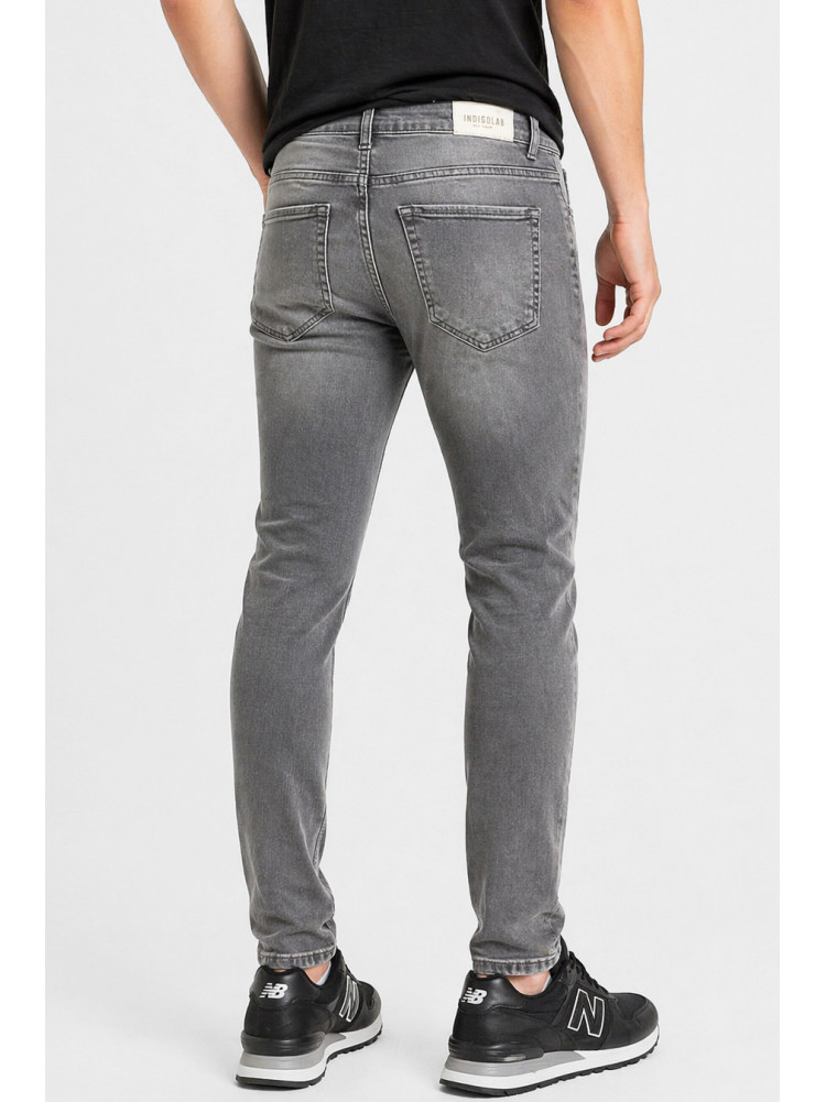 Джинси чоловічі сірого кольору з принтом 2825 213358C