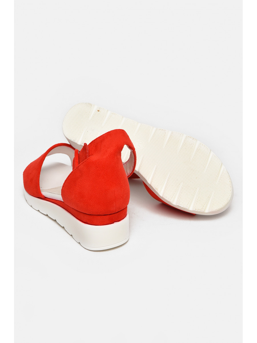 Босоніжки підліткові для дівчинки червоного кольору Уцінка В6-151 213359C