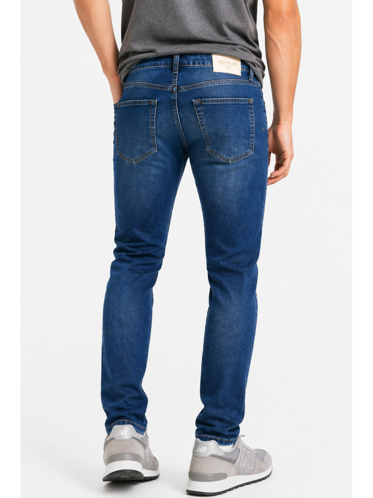 Джинси чоловічі темно-синього кольору з принтом 4153 213360C