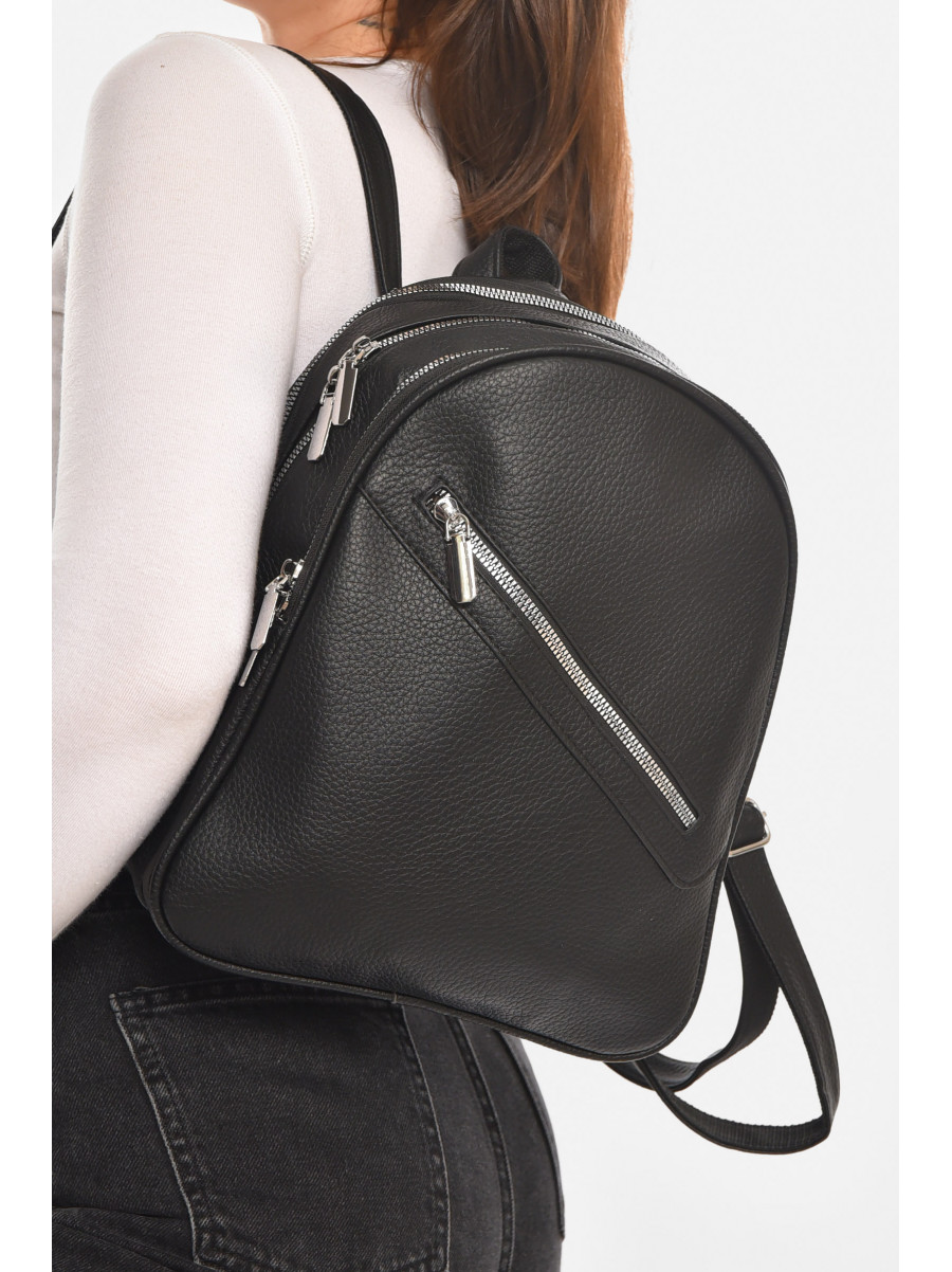 Рюкзак женский из экокожи черного цвета 6791 213362C