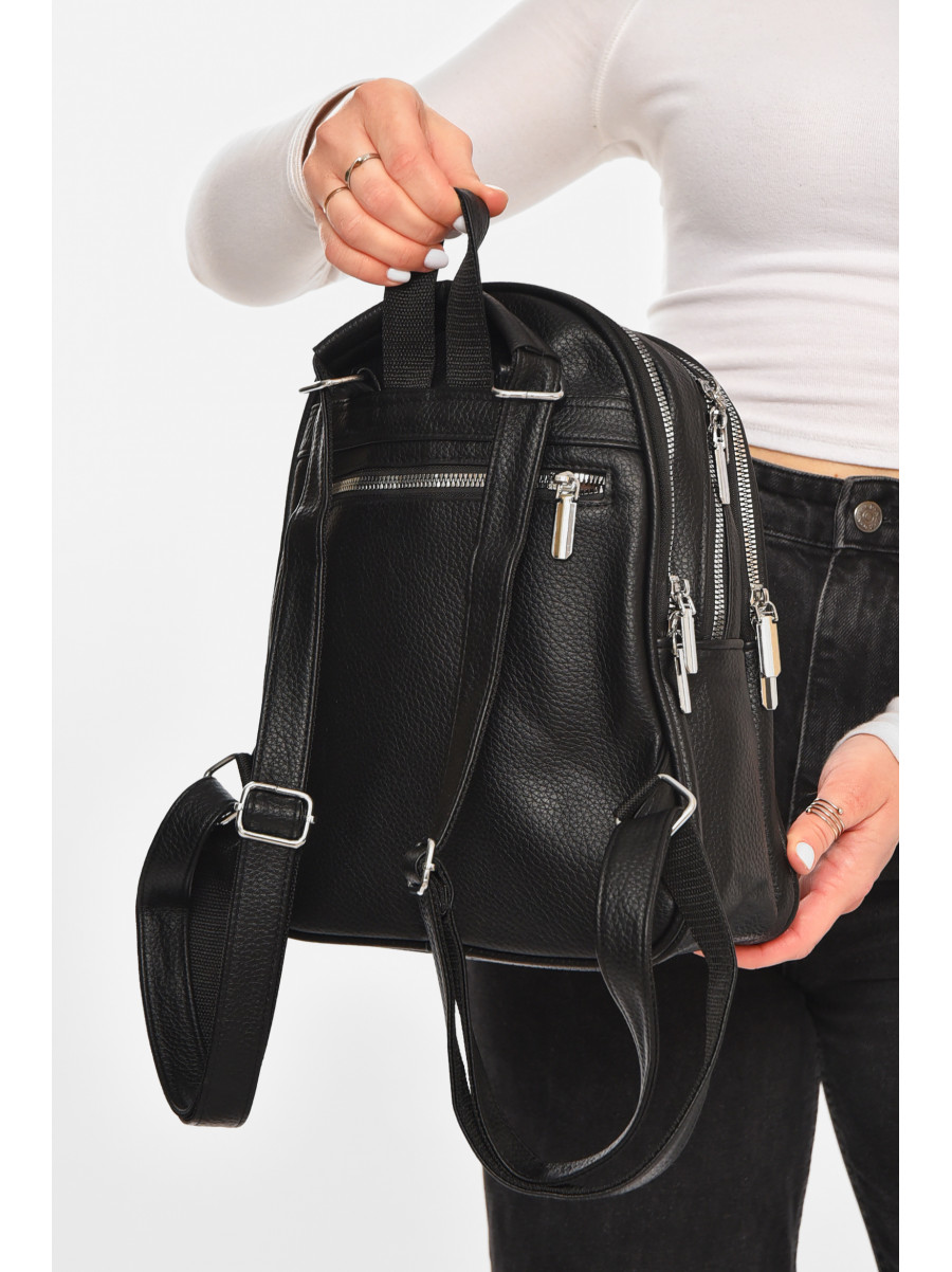 Рюкзак женский из экокожи черного цвета 6791 213362C
