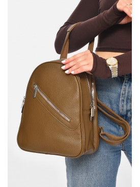 Рюкзак женский из экокожи цвета хаки 6791 213363C