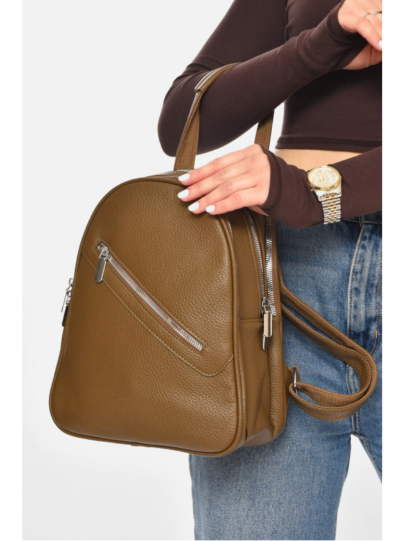 Рюкзак женский из экокожи цвета хаки 6791 213363C