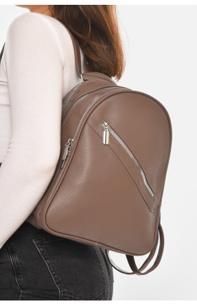 Рюкзак женский из экокожи коричневого цвета 6791 213365C