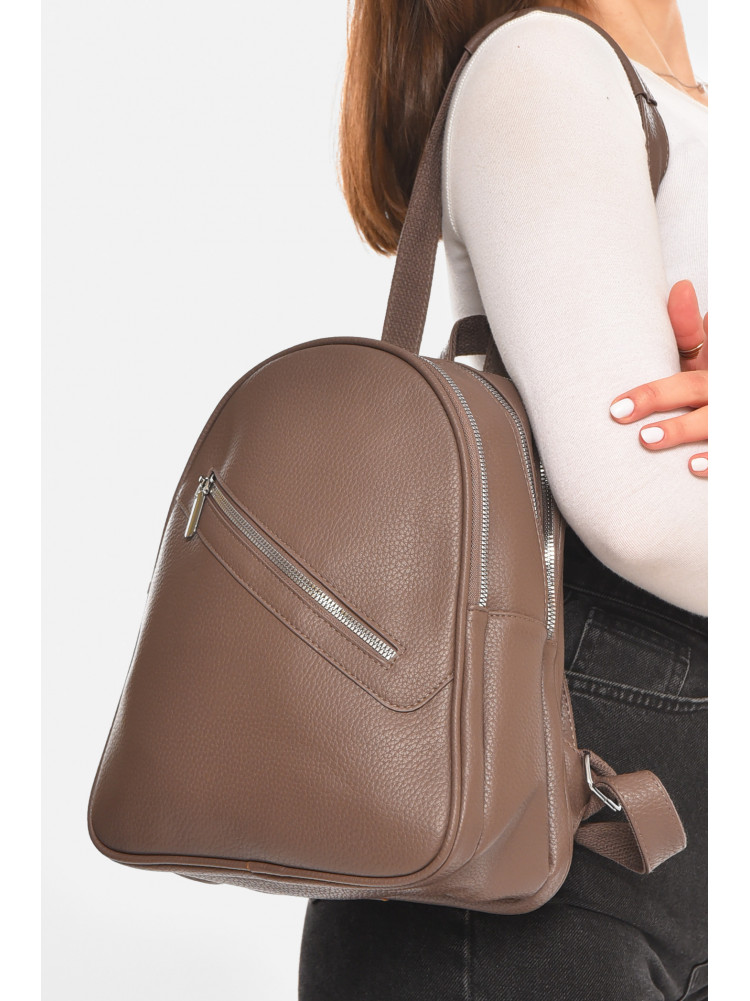 Рюкзак женский из экокожи коричневого цвета 6791 213365C