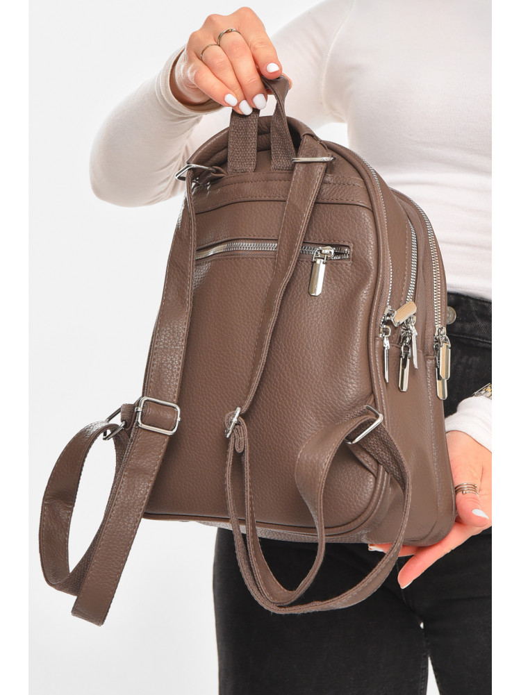 Рюкзак женский из экокожи коричневого цвета 6791 213365C