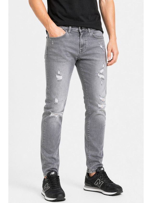 Джинси чоловічі однотонні сірого кольору 4169 213366C