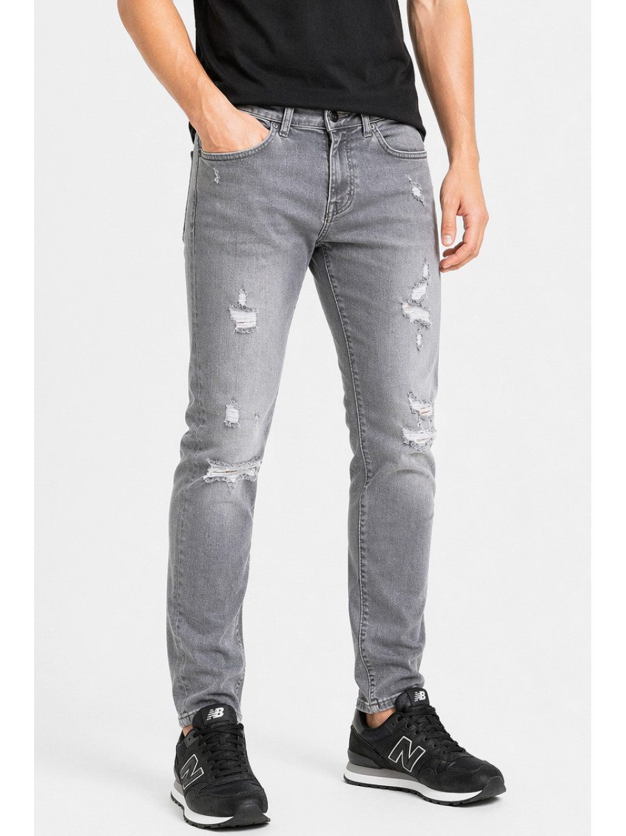 Джинси чоловічі однотонні сірого кольору 4169 213366C
