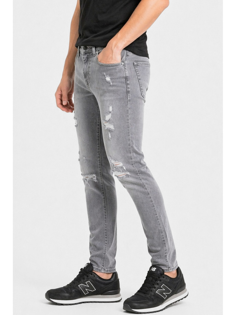 Джинси чоловічі однотонні сірого кольору 4169 213366C