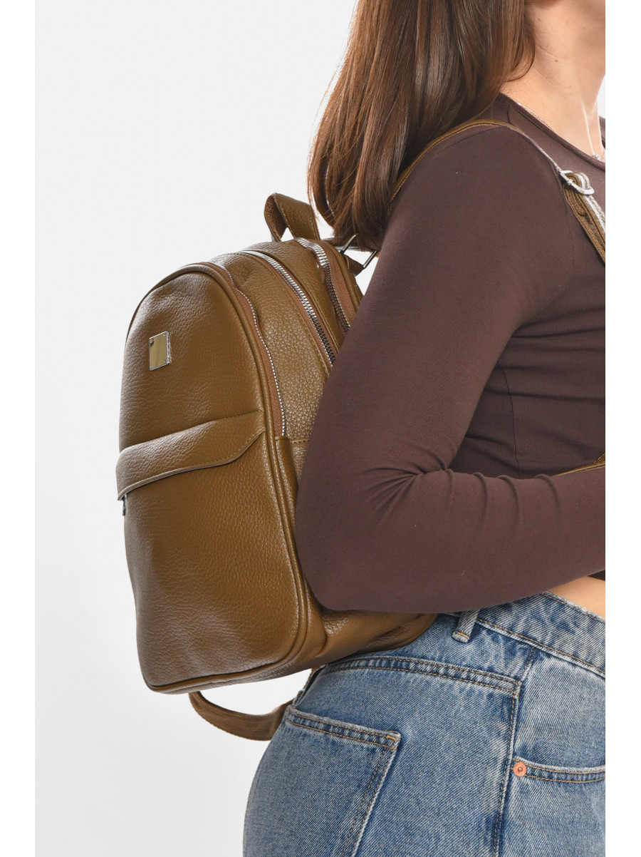 Рюкзак женский из экокожи цвета хаки 6795 213367C