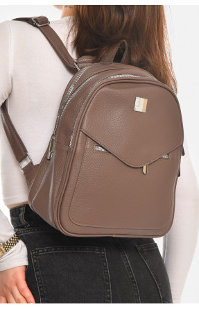 Рюкзак женский из экокожи коричневого цвета 6793 213369C