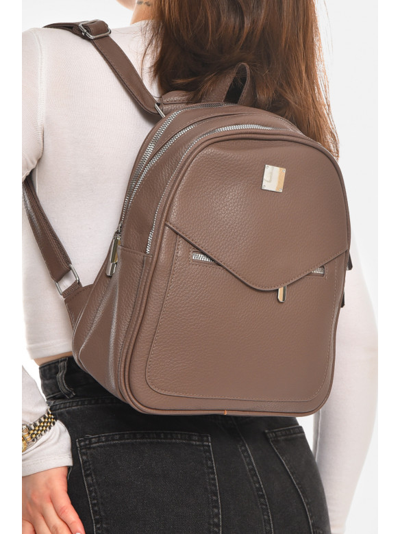 Рюкзак женский из экокожи коричневого цвета 6793 213369C