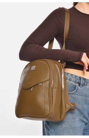 Рюкзак женский из экокожи цвета хаки 6793 213370C