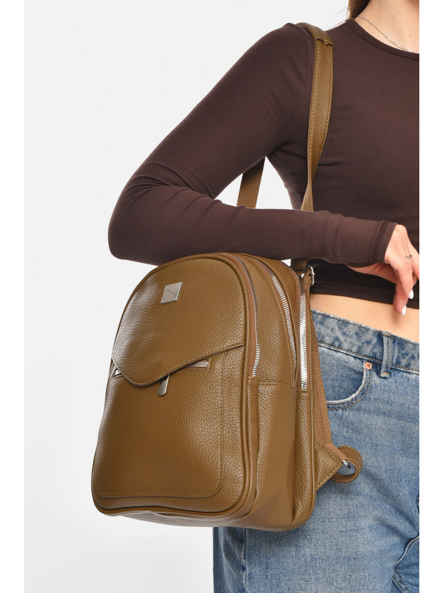 Рюкзак женский из экокожи цвета хаки 6793 213370C