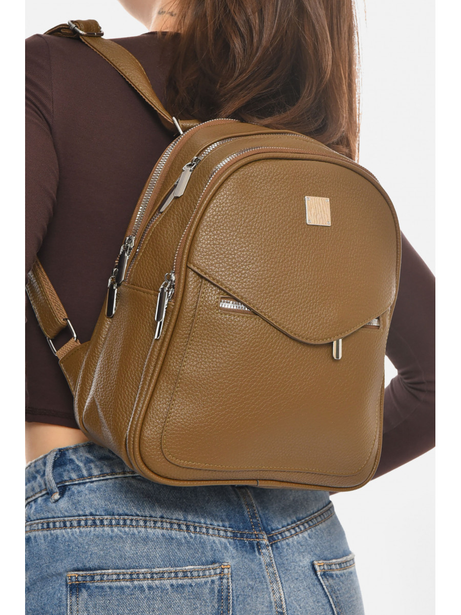 Рюкзак женский из экокожи цвета хаки 6793 213370C