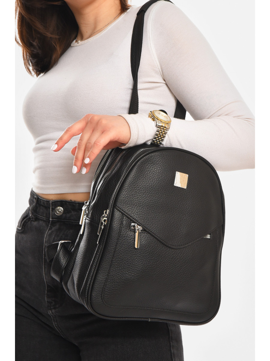 Рюкзак женский из экокожи черного цвета 6793 213372C