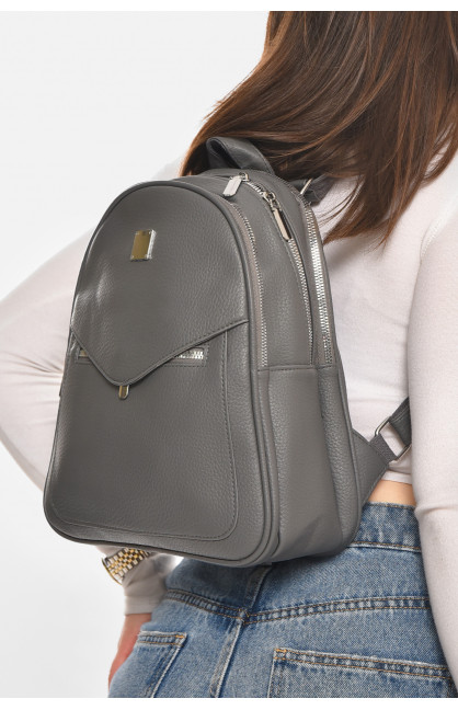 Рюкзак женский из экокожи серого цвета 6793 213373C