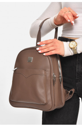 Рюкзак женский из экокожи коричневого цвета 6798 213374C