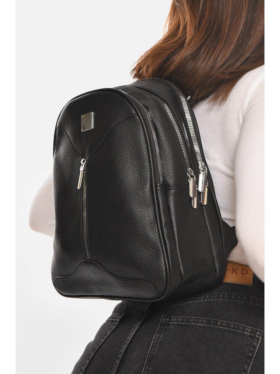 Рюкзак женский из экокожи черного цвета 6794 213376C