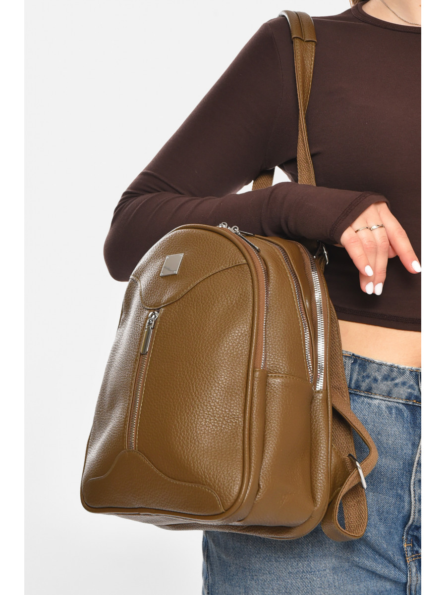 Рюкзак женский из экокожи цвета хаки 6794 213377C