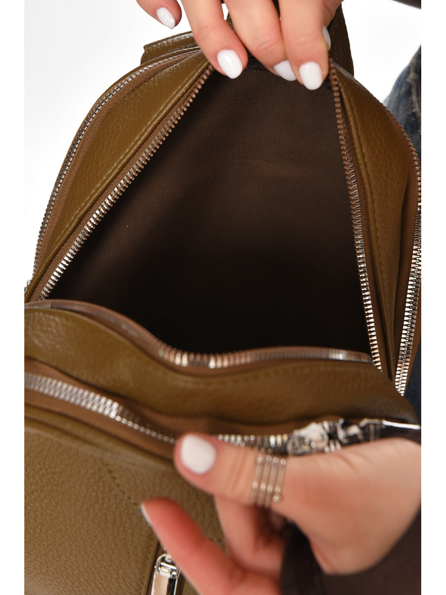 Рюкзак женский из экокожи цвета хаки 6794 213377C