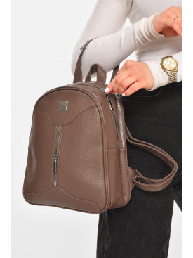 Рюкзак женский из экокожи коричневого цвета 6794 213378C