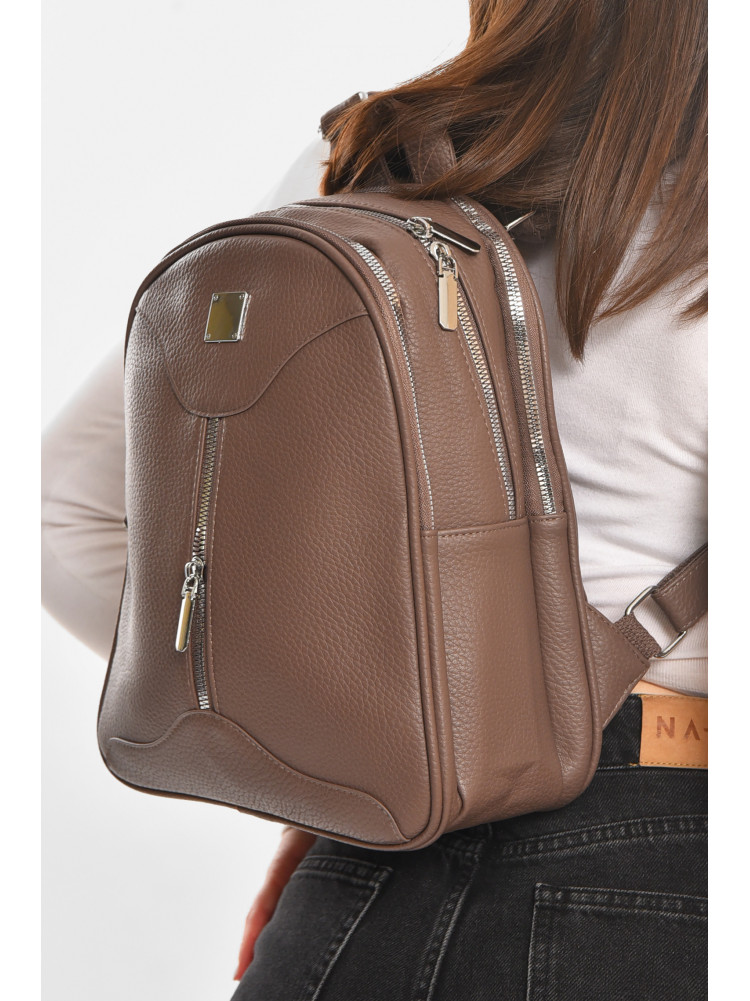 Рюкзак женский из экокожи коричневого цвета 6794 213378C