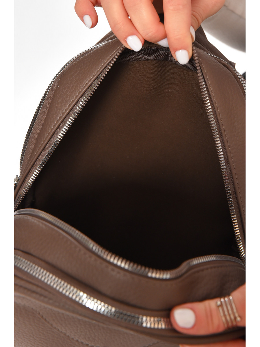 Рюкзак женский из экокожи коричневого цвета 6794 213378C