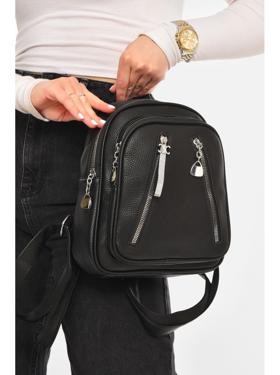 Рюкзак женский из экокожи черного цвета 6813 213379C