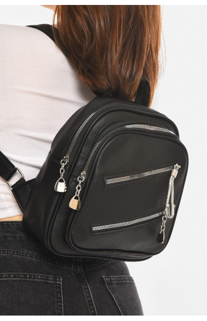 Рюкзак женский из экокожи черного цвета 6808 213380C