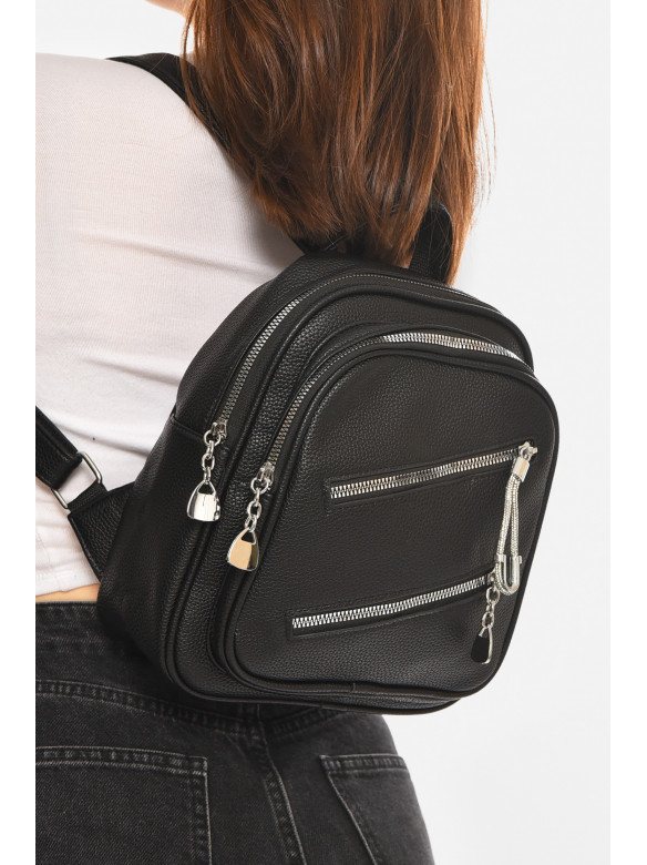 Рюкзак жіночий з екошкіри чорного кольору 6808 213380C