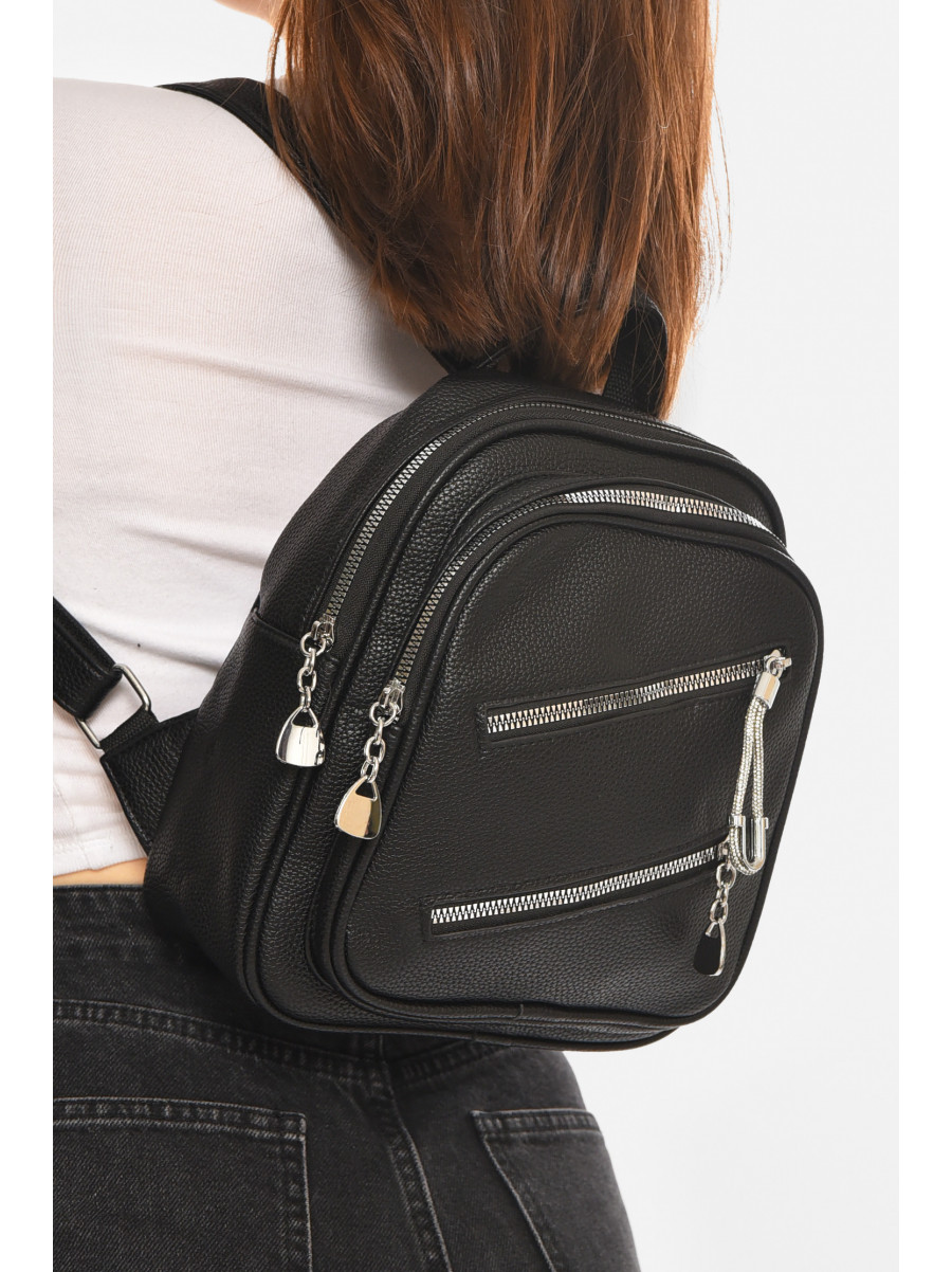 Рюкзак жіночий з екошкіри чорного кольору 6808 213380C