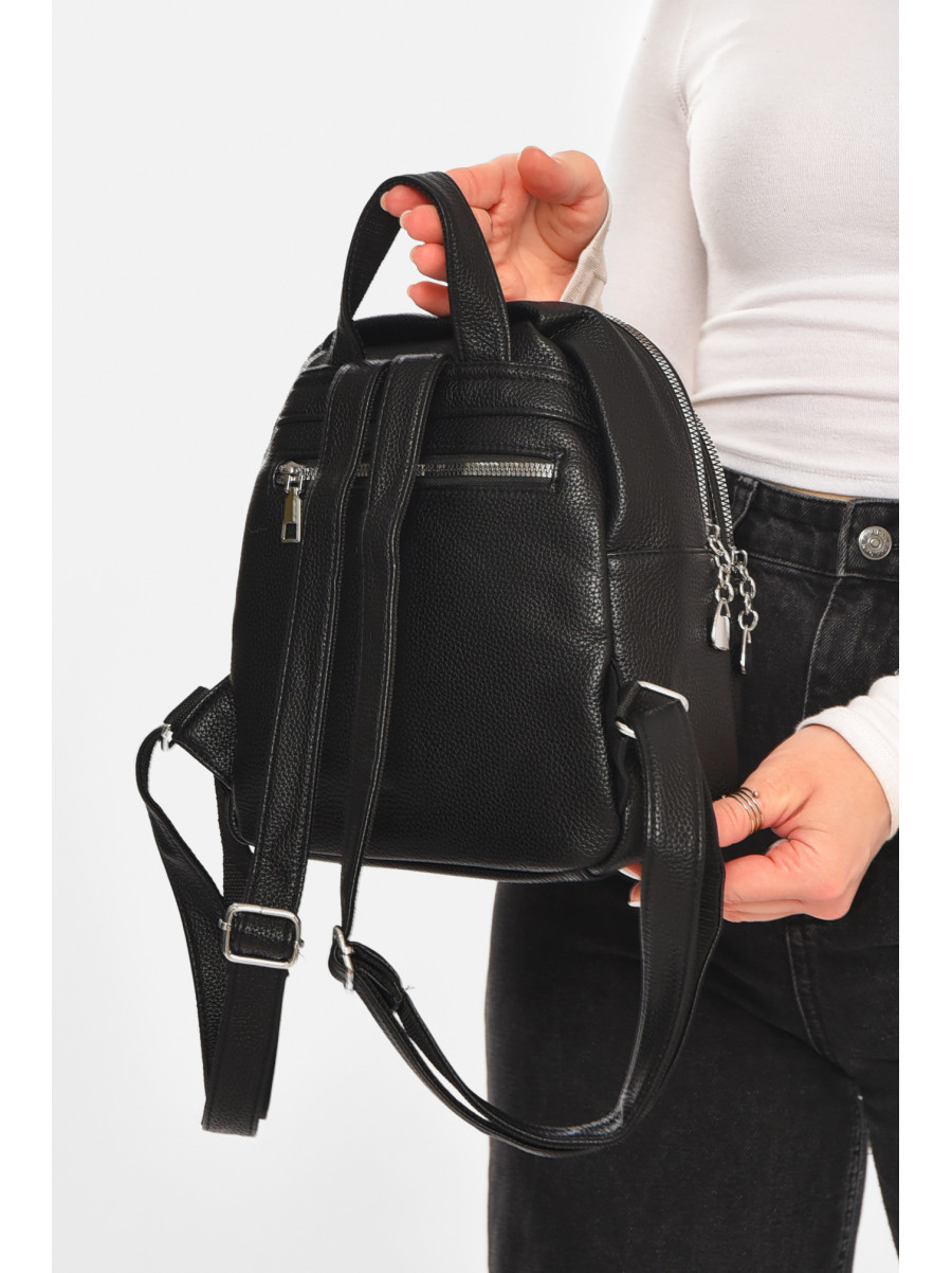 Рюкзак жіночий з екошкіри чорного кольору 6808 213380C